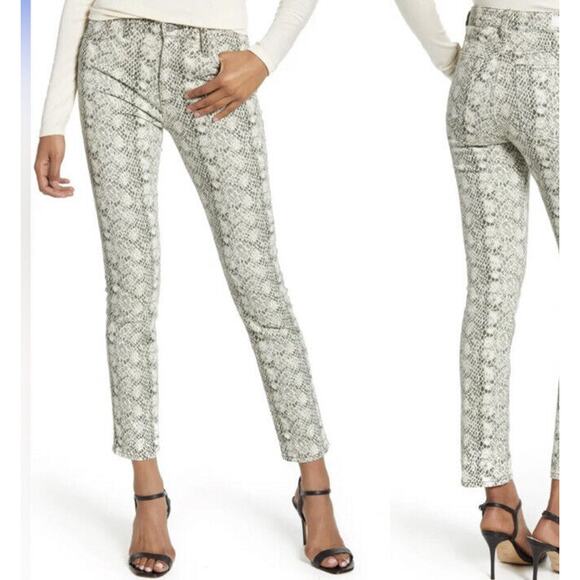 ADRIANO GOLDSCHMIED Mari High Waist Slim Straight Snake Print Pants Size 27R - Picture 1 of 14